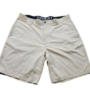 Hurley Shorts Mens 40 Beige Walking Skate Chino Beach